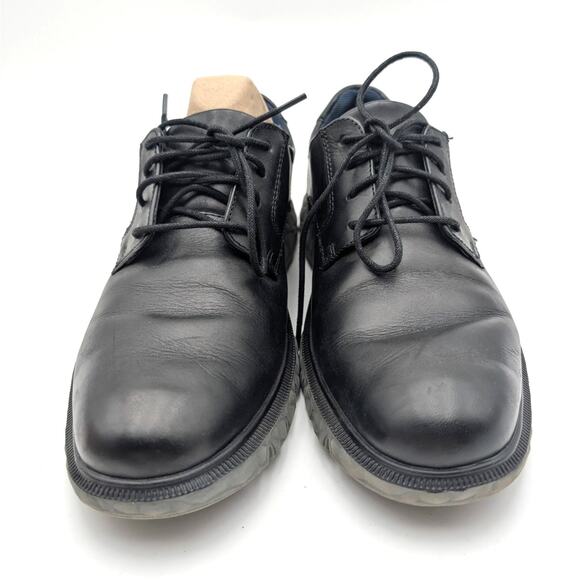 Johnston & Murphy Connor Plain Toe Derby Shoes Men's Black Size US8M EU41 - Picture 2 of 10